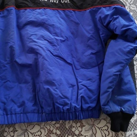 Vintage Polaris Winter Snowmobile Jacket Black Blue Medium - Picture 7 of 8